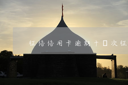 征信信用卡逾期十幾次 征信逾期10次