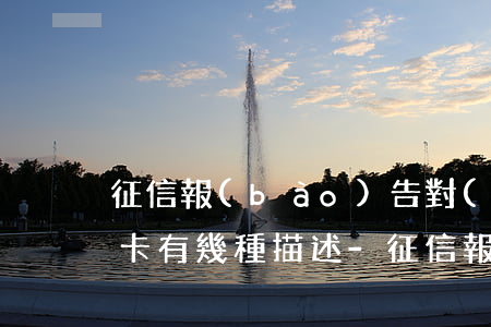 征信報(bào)告對(duì)逾期信用卡有幾種描述-征信報(bào)告對(duì)逾期信用卡有幾種描述怎么寫