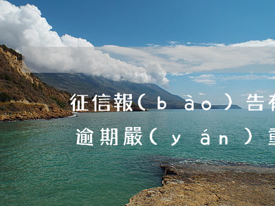 征信報(bào)告有1天逾期(征信有一天逾期嚴(yán)重么)