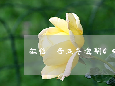 征信報告五年逾期6次有影響嗎-
