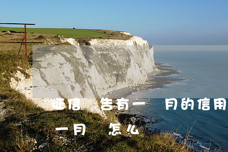 征信報告有一個月的信用卡逾期（逾期信用卡一月會怎么樣）
