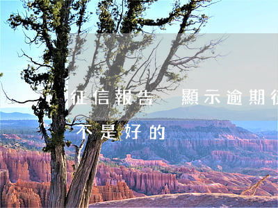 征信報告沒顯示逾期 征信報告沒顯示逾期是不是好的