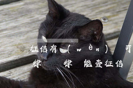 征信有問(wèn)題可以當(dāng)律師嗎(律師能查征信嗎)