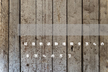 征信有逾期信用卡怎么办-征信有逾期信用卡怎么办不了