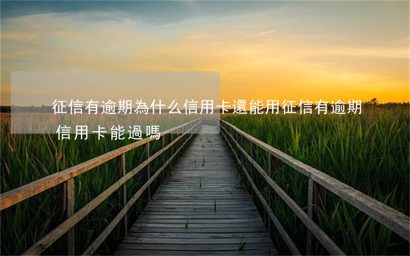 征信有逾期為什么信用卡還能用 征信有逾期信用卡能過嗎