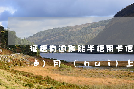 征信有逾期能半信用卡(信用卡逾期半個(gè)月會(huì)上征信嗎)