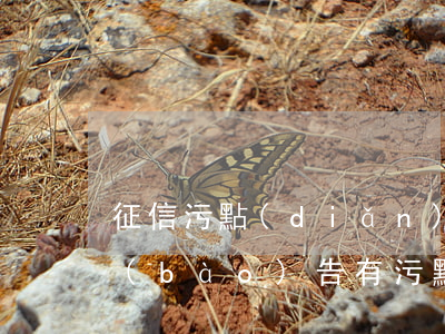 征信污點(diǎn)和征信有逾期(征信報(bào)告有污點(diǎn)可以貸款嗎)