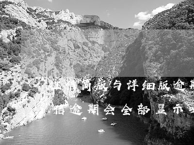 征信简版与详细版逾期次数不一致-简版征信逾期会全部显示吗
