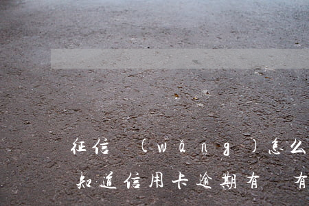 征信網(wǎng)怎么查信用卡逾期(怎么知道信用卡逾期有沒有上征信)