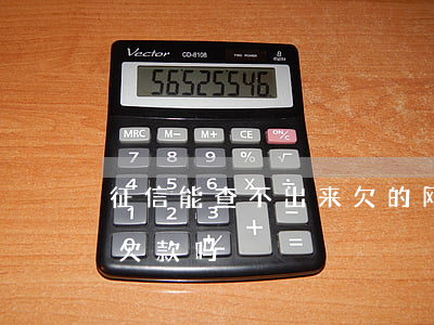 征信能查不出来欠的网贷吗(征信能查出网贷欠款吗)