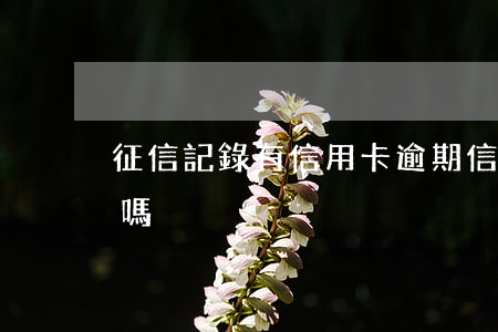 征信記錄有信用卡逾期（信用卡是有逾期記錄嗎）