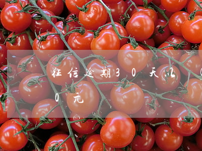 征信逾期30天以內(nèi)（征信逾期40元）
