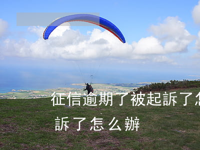 征信逾期了被起訴了怎么辦 征信逾期了被起訴了怎么辦