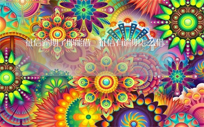 征信逾期了那能借錢(征信有逾期怎么借錢)