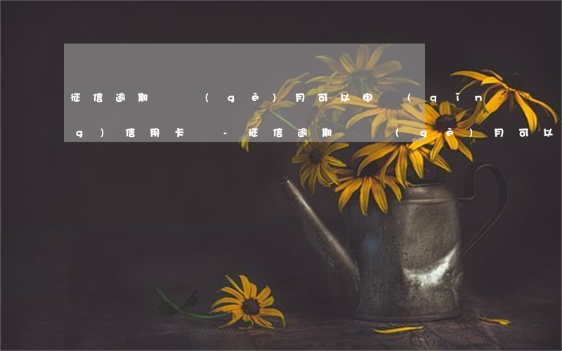 征信逾期兩個(gè)月可以申請(qǐng)信用卡嗎-征信逾期兩個(gè)月可以申請(qǐng)信用卡嗎有影響嗎
