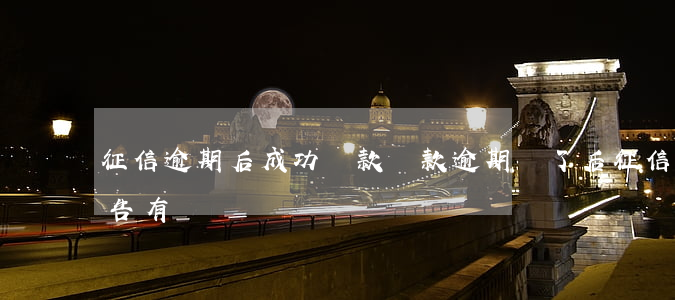 征信逾期后成功貸款(貸款逾期還了后征信報告有問題嗎)