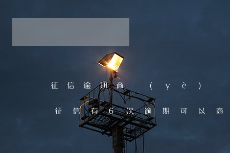 征信逾期商業(yè)貸款費(fèi)率(征信有6次逾期可以商業(yè)貸款買房嗎)