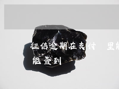 征信逾期在支付寶里能查到嗎(查征信支付寶能查到嗎)