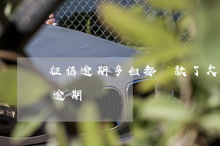 征信逾期多但都還款了(欠款還了征信顯示仍逾期)