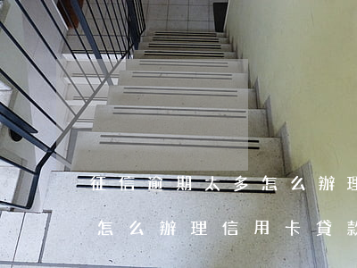 征信逾期太多怎么辦理信用卡(征信逾期太多怎么辦理信用卡貸款)