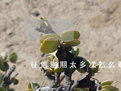 征信逾期太多次怎么解決-征信逾期很多次