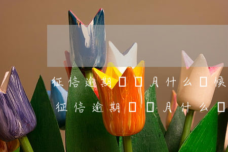 征信逾期幾個月什么時候能恢復(fù)-征信逾期幾個月什么時候能恢復(fù)正常