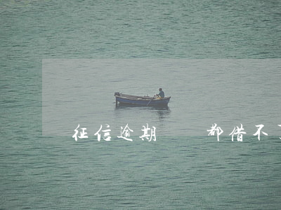 征信逾期網貸都借不了了