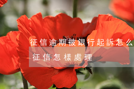 征信逾期被銀行起訴怎么辦(銀行貸款逾期上征信怎樣處理)