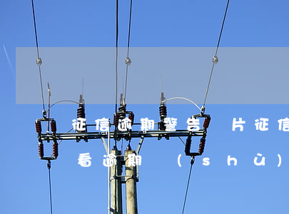 征信逾期警告圖片(征信報(bào)告怎么看逾期數(shù)圖片)