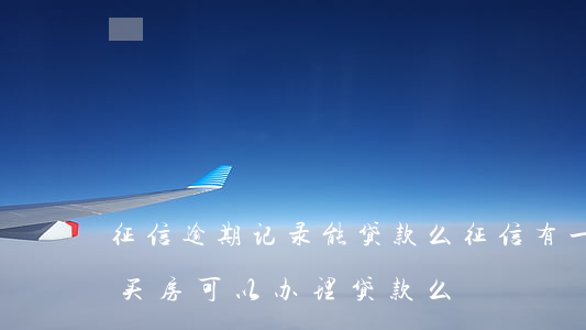 征信逾期记录能贷款么(征信有一条逾期记录买房可以办理贷款么)