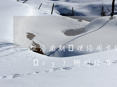 征信逾期辦理信用卡（征信逾期可以申請(qǐng)柳州信用卡）