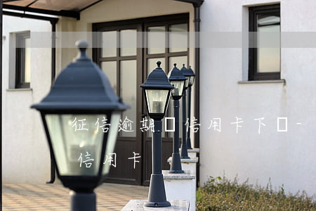 征信逾期過信用卡下嗎-征信逾期中居然下信用卡