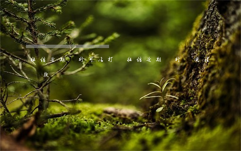征信逾期銀行可以打嗎(征信逾期銀行會受理貸款嗎)