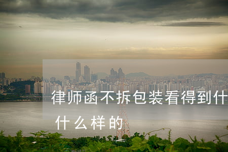 律师函不拆包装看得到什么吗(律师函外包装什么样的)