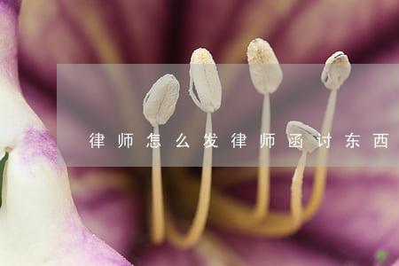 律师怎么发律师函讨东西