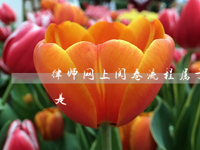 律师网上阅卷流程(属于律师阅卷的一般方法是)
