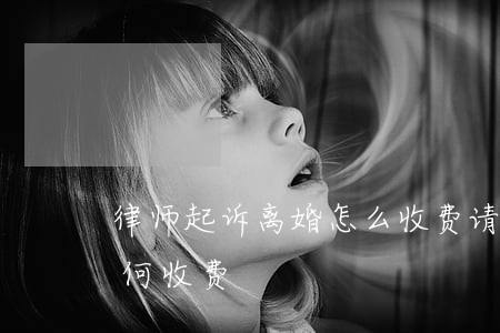 律师起诉离婚怎么收费(请律师打离婚官司如何收费)