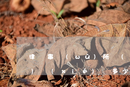 律師事務(wù)所寫(xiě)個(gè)協(xié)議多少費(fèi)用(律師事務(wù)所寫(xiě)個(gè)協(xié)議多少費(fèi)用)
