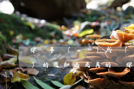 律師事務(wù)所發(fā)來(lái)的通知函是真的嗎(律師事務(wù)所通知函是什么樣的)