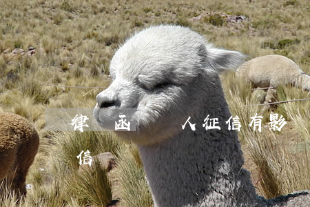 律師函對個人征信有影響嗎(官司影響個人征信嗎)