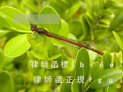 律師函標(biāo)準(zhǔn)版本(律師函正規(guī)格式)