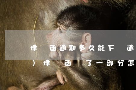 律師函逾期多久能下來(逾期了說要發(fā)律師函,還了一部分怎么辦)