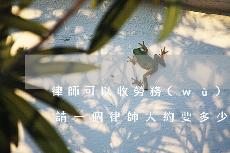 律師可以收勞務(wù)費嗎(勞務(wù)請一個律師大約要多少錢)