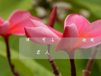 律師可以這樣為他做無罪辯護嗎(律師為什么給罪人辯護)