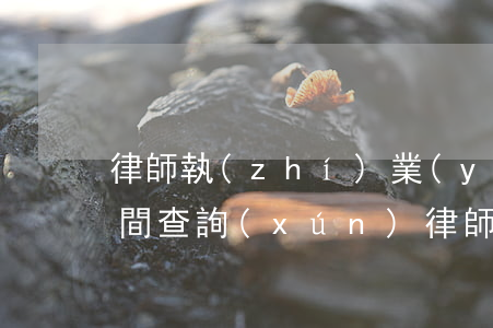 律師執(zhí)業(yè)時(shí)間查詢(xún)(律師執(zhí)業(yè)時(shí)間查詢(xún))