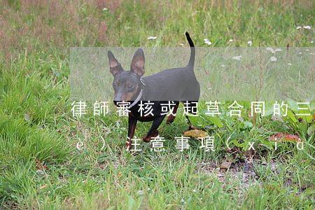 律師審核或起草合同的三大步驟和六個(gè)注意事項(xiàng)