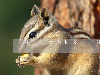 律師幫看合同多少錢(律師幫看合同多少錢)