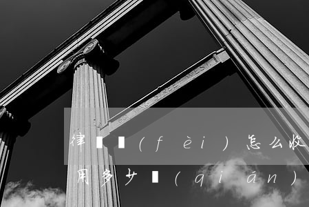 律師費(fèi)怎么收(律師費(fèi)用多少錢(qián))