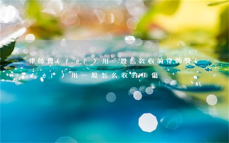 律師費(fèi)用一般怎么收的(律師費(fèi)用一般怎么收的工傷)