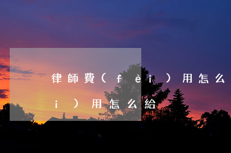 律師費(fèi)用怎么支付(律師費(fèi)用怎么給)